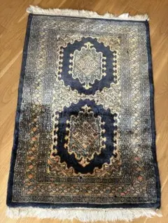 オリエンタルデザイン ラグ ネイビー