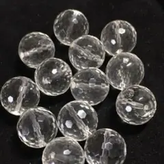 No.1630 ★水晶★ 128面カット3粒セット 12㎜