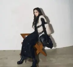 Andrea＆co. フェイクファーライダースベスト＋スパンコールスカート Andrea &coフェイクファーライダースベスト+スパンコールスカート