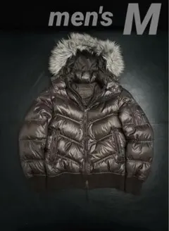 old uniqlo ファー ダウンジャケット y2k 短丈　お兄系　グランジ