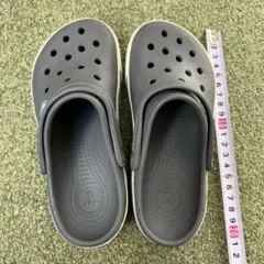 【kids18.5-19cm】crocs クロックス　グレイ　中古サンダル