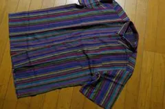 希少 90'S イタリー製 MISSONI マルチカラー 半袖シャツ 美品のサムネイル