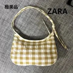 美品⭐︎ZARA（ザラ）ギンガムチェック　ショルダーバッグ
