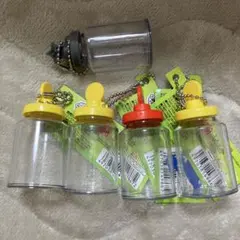 ピクミン、ちいかわキャラクター型消しゴムの瓶のみ　セット 6個