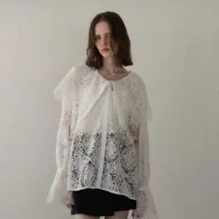 ELLIE ビックカラーレースシャツ【WHITE】大人気完売品 ELLIE ビックカラーレースシャツ【WHITE】大人気完売品 - メルカリ