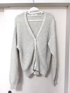 【OPAQUE.CLIP】アイボリー　春　ニット カーディガン 長袖