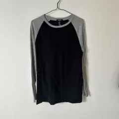 FOREVER 21 MEN ラグラン長袖カットソー ブラック グレー XSのサムネイル