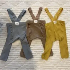 Funny Lazybones サスペンダー付きレギンス 3色セット