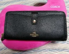 COACH 長財布 ブラック ゴールド金具のサムネイル
