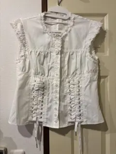 新品☆ オッズオン オッズオネストのバラ刺繍レースフリルオフショル