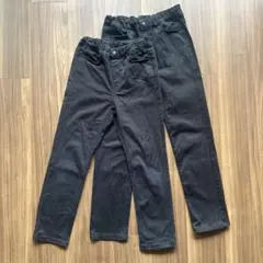 GU ブラックチノパン 長ズボン 2点セット　130cm 140cm
