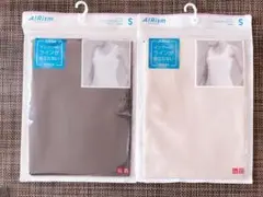 ユニクロ エアリズム タンクトップシームレス ナチュラル ブラック S２枚セット