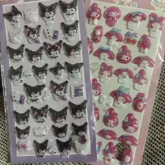 クロミ＆マイメロ　ボンボンドロップシール