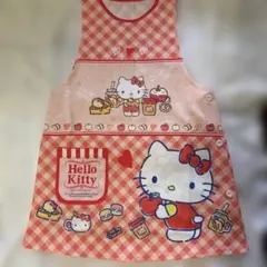Hello Kitty エプロン ギンガムチェック　可愛いキティのサムネイル