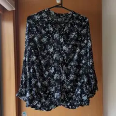 UNIQLO 花柄 長袖ブラウス XL