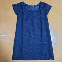 grove ネイビー 半袖ミニワンピース