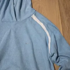 y2k00sナイキNike DRI-FITパイル刺繍ロゴ胸ロゴ七分丈袖パーカー