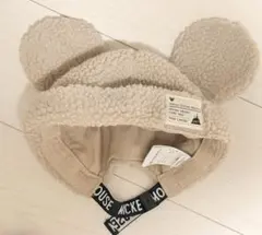 【美品】東京ディズニーリゾート限定 もこもこミッキーキャップ / 冬コーデに◎