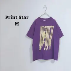 プリントスター　Tシャツ　綿　コットン100　カジュアル　プリント　Mのサムネイル