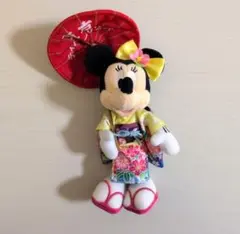 ディズニーランド ぬいぐるみバッジ ぬいバ ミニーちゃん 着物