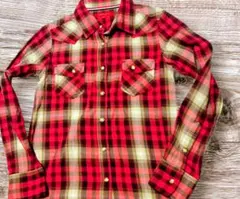 美品！トミーガール チェック柄長袖ウエスタン シャツ S 送料無料！