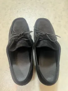 ブラックスエードレースアップシューズ 26.0