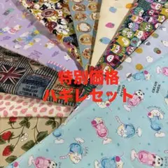 59 特別価格　ハギレセット　10枚セット価格　ソーダ柄　カントリー柄　いちご柄