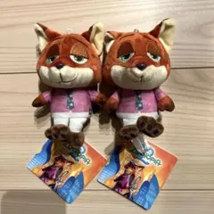 ズートピア2　ナムコ　ニック　赤いほっぺマスコット　2点セット
