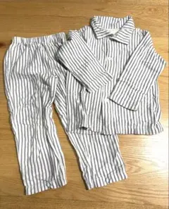 120 パジャマ　ストライプ　裏地あり　秋冬春用　120cm
