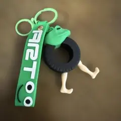 イタリアンブレインロット　カエル　タイヤ　ラバーキーホルダー