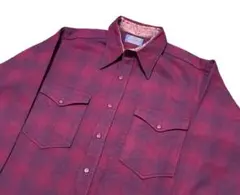40s pendleton オンブレ　チェックシャツ　USA製　ペンドルトン