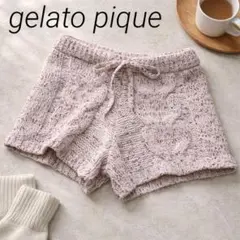 N160 gelato pique ニットショートパンツ ピンク ルームウェアのサムネイル