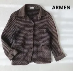 アーメンARMEN ボーダージャケット フランス製 羽織り S-M相当のサムネイル