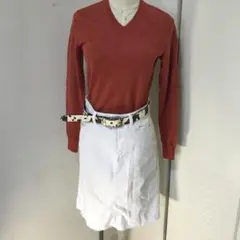 ギャップ　メリノウールオレンジ　Vネックセーター