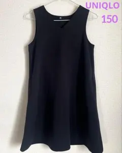 UNIQLO キッズ　女の子　ノースリーブフレアワンピース　150