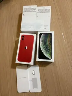 iPhone 11 レッド128GB箱、iPhone Xs黒　256GB箱セット