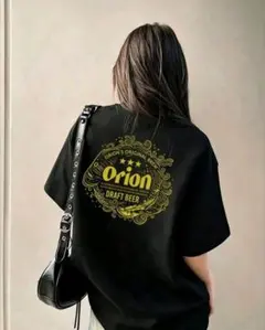Orion プリント半袖Tシャツ ブラック