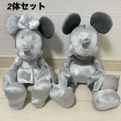 希少★100周年 プラチナ ディズニー ミッキー ミニー ぬいぐるみ 2体セット