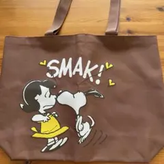 スヌーピー エコバッグ 中型 茶色