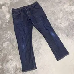 【無印良品】（L）濃紺インディゴ スリムフィット デニムパンツ ストレッチ性