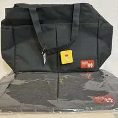 Mickey & Minnie 大容量バッグ 黒　グレー2個セット