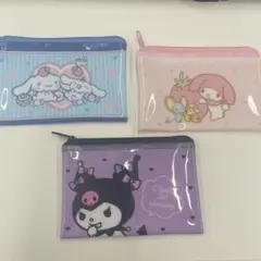 ダイソー サンリオキャラクターズ フラットポーチ マイメロ シナモン クロミ