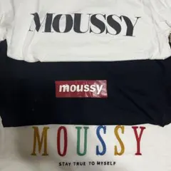 MOUSSY ロゴプリント Tシャツ ホワイト