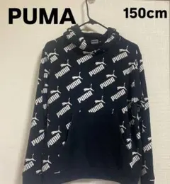 PUMA ロゴプリント フード付きパーカー