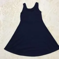 新品 ネイビーノースリーブワンピース