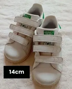【adidas14cm白】 STAN SMITH ベルクロスニーカー　キッズ