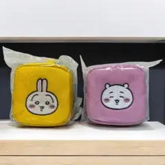 ちいかわ カラビナつき刺繍スクエアミニポーチ うさぎ　ちいかわ　2個セット