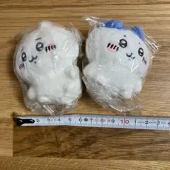 ちいかわとハチワレのぬいぐるみ