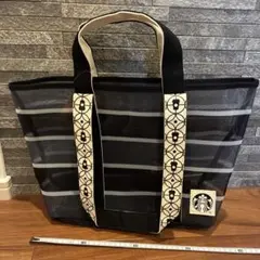 新品タグ付　台湾　スターバックス　メッシュバッグ　大　漁師バッグ