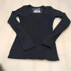 GORGE ブラック Vネック 長袖Tシャツ ヒートテック